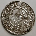 Anglo Saxon, CNUT [1016-35] PENNY. Pointed Helmet type – Thetford mint – moneyer – Leofing. 1.15g.