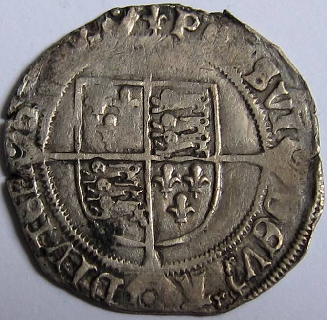 Tudor – HENRY V111 [1509-47] GROAT [4d]. Third coinage – Tower mint – mm. lis. 2.17g. Spink 2369 [£ - Image 2 of 2