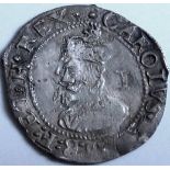 Stuart – CHARLES 1 [1625-49] PENNY. TOWER mint – group D – ic on obv. – mm. pellet. 0.42g. Spink