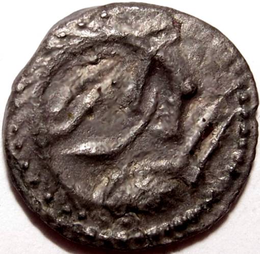 Anglo Saxon SECONDARY SCEAT [c.710-60]. Series K, type 32a, bust right with cross, rev. wolf- - Image 2 of 2