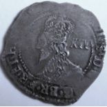 Stuart – CHARLES 1 [1625-49] SHILLING. OXFORD mint [1642-6] – crowned bust left – 1646 – annulets at