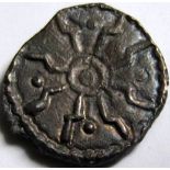 Anglo Saxon, PRIMARY PHASE SCEAT [c.680-710]. Stepped Cross, type 53, porcupine head, rev. stepped