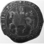 Stuart – CHARLES 1 [1625-49] HALFCROWN. OXFORD mint [1642-6] – horseman without groundline –