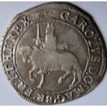 Stuart – CHARLES 1 [1625-49] HALFCROWN. TOWER mint – group 111, type 3a1 – 3rd horseman – mm. tun.