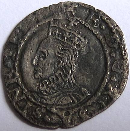 Tudor – ELIZABETH 1 [1558-1603] PENNY. 3rd and 4th issue – no date – mm. castle. 0.37g. Spink