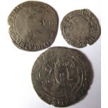 Stuart – CHARLES 1 [1625-49] SIXPENCE. Tower mint + 2 other unresearched hammered coins [see