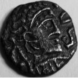 Anglo Saxon, EARLY SCEAT [c.675-760] by THRYMSA moneyers. Vanimundus type B, silver, bust right,