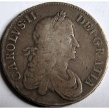 Stuart – CHARLES 11 [1660-85] CROWN. 2nd bust – 1667 – AN: REG: DECIMO NONO. 30.15g. Spink 3357 [£