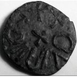 Anglo Saxon, Kings of Northumbria, unusual AETHELRED [841-50] STYCA. +ED:.IIRI X, cross in centre,