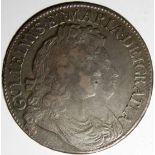 WILLIAM and MARY [1689-94] CROWN. 1691 – TERTIO – Spink 3433 [£1600 in VF], ESC. 83. VF/GVF