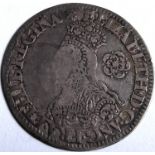 Tudor – ELIZABETH 1 [1558-1603] SIXPENCE. Milled coinage – bust with plain dress – 1562 – mm.