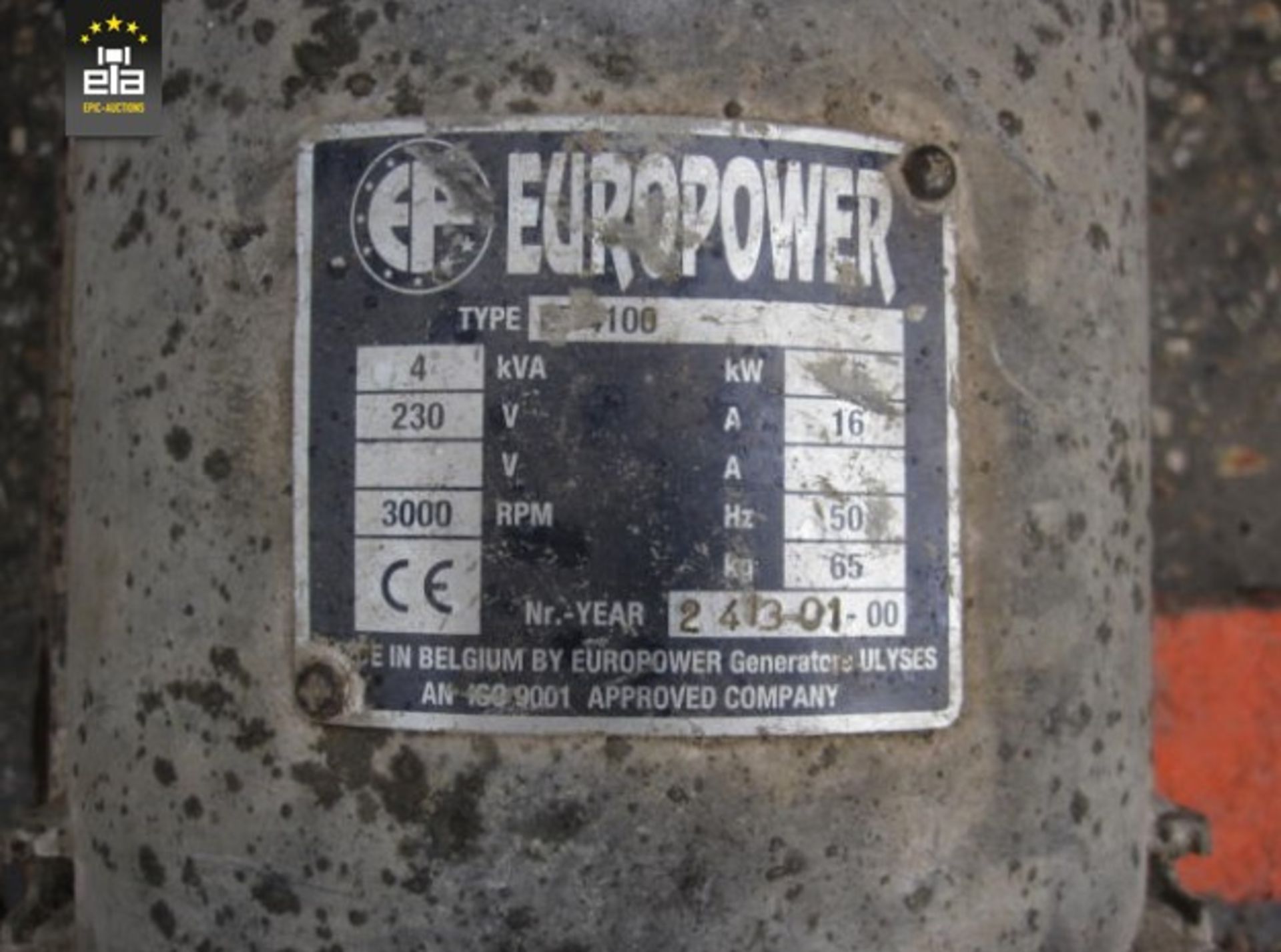 2000 Honda Europower 4100agfregaat 20150989 - Image 8 of 10