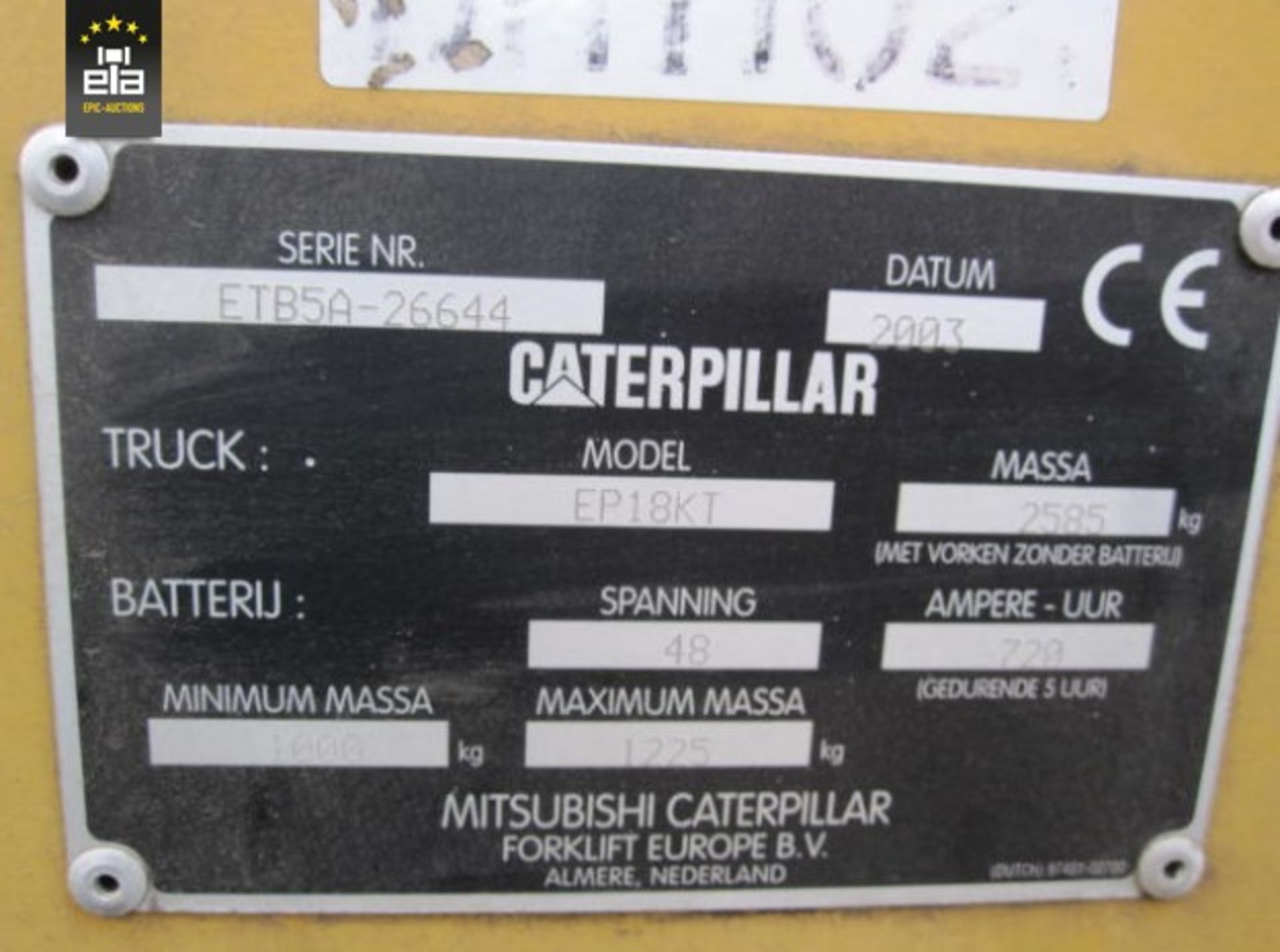 2003 Caterpillar EP 18KT  20150959 - Image 17 of 20