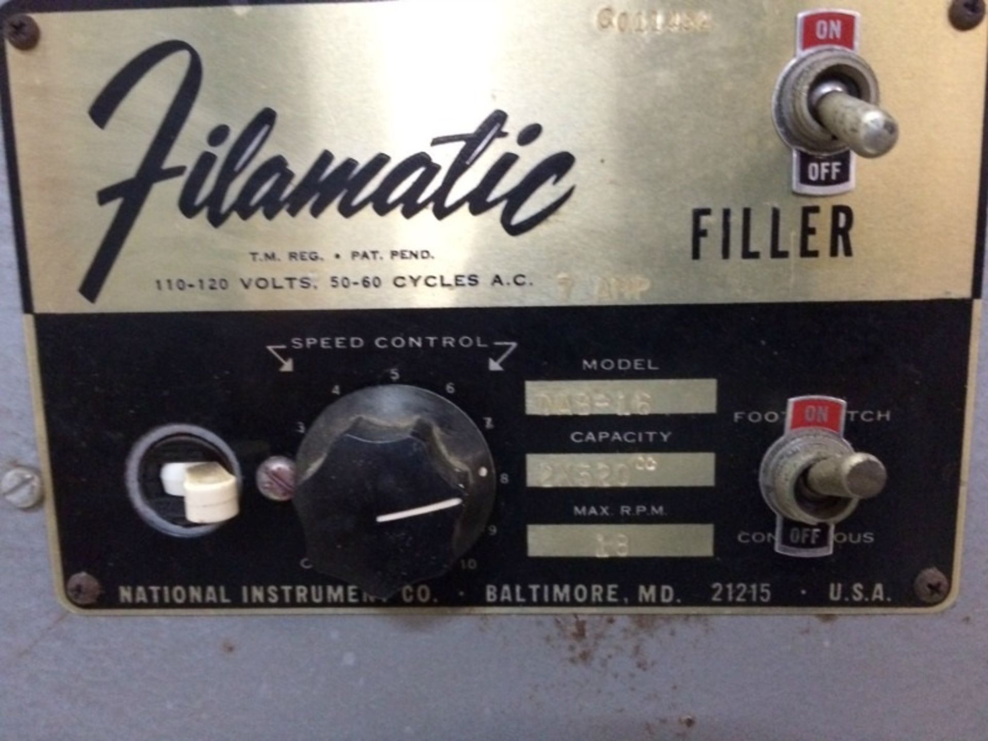 Used Filamatic DAB-16 Semi-Automatic Table Top Filler - Image 3 of 3