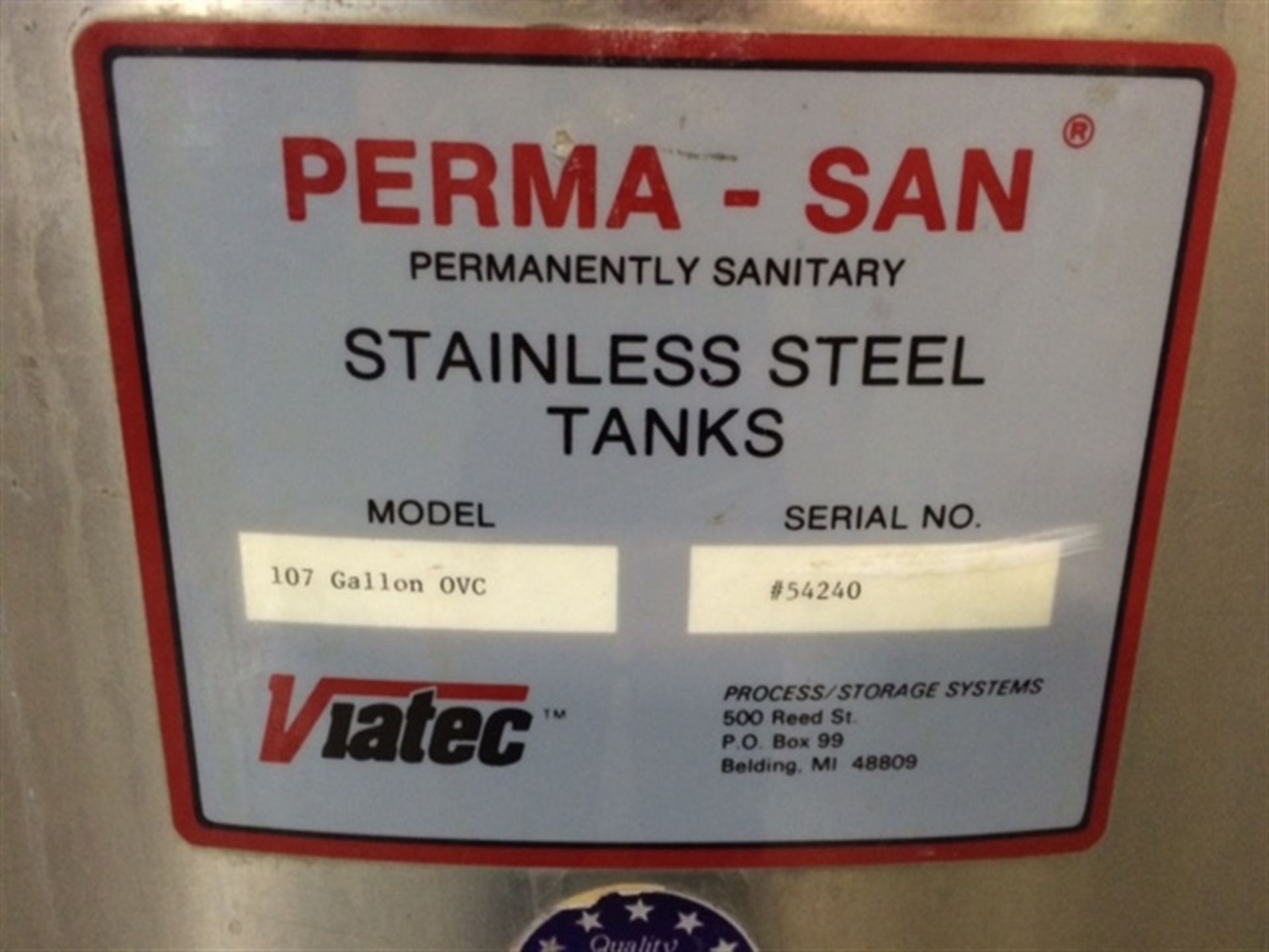 Perma-San S/S 107 Gal Insulated tank - Image 3 of 3