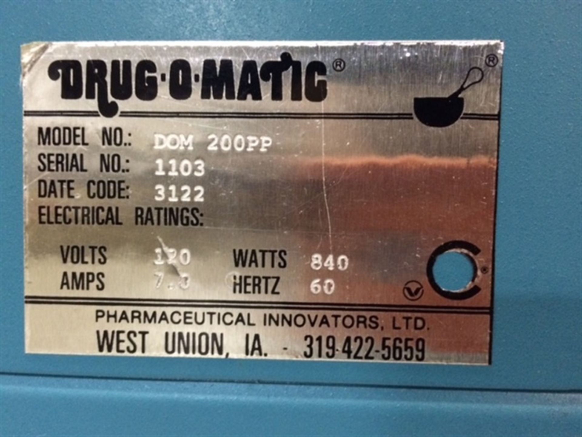 Drug-O-Matic Model DOM-200PP Table Top Tablet Counter - Image 4 of 4