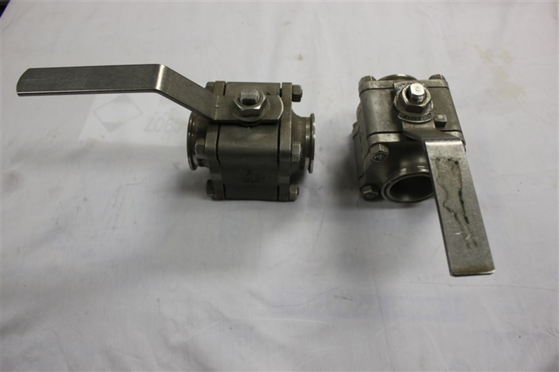 Two (2) Used S/S Ladish Two-Way Sanitary Ball Valves