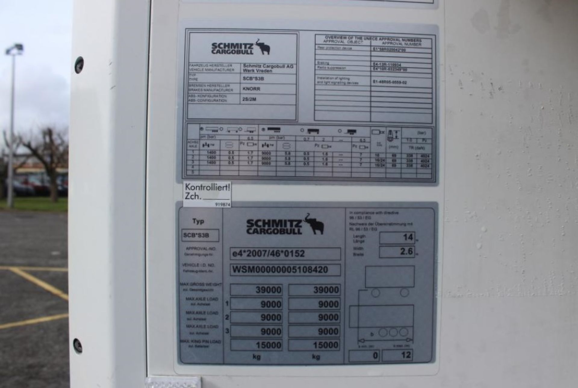 2013 Schmitz Thermo King Fridge Trailer - Image 3 of 11