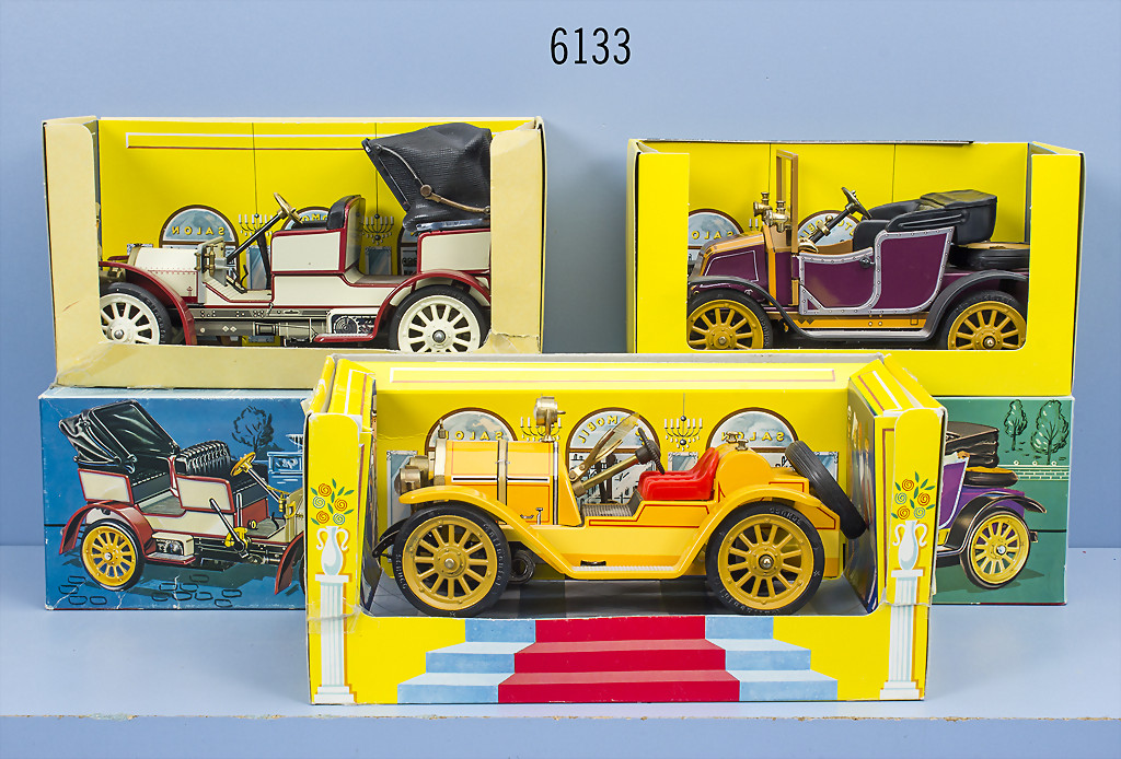 Ancienne Voiture Mécanique Schuco N°1225 Mercer Typ 35 J 1913 - Jouet à Clé