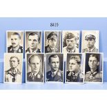 Konvolut 10 Hoffmann Ritterkreuzträger Postkarten, General Dietl, Feldwebel Schuster, Leutnant