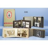 Konv. 5 Fotoalben aus einer Familie, Album RAD Abt. 3/150 von 1935/36, HJ-Album u. a. mit Fotos