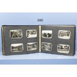Fotoalbum 2. WK eines Reichsbahn-Bahnschutzangehörigen mit 91 Fotos, Einband mit aufgelegtem