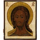 Christus "das grimme Auge"Russland, 19. Jh. Verbund aus zwei Laubholz-Brettern mit zwei Rückseiten-