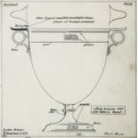 27 Werkstattzeichnungen (Carl Zeller u.a.)Heilbronn, Firma Bruckmann & Söhne, 1931-1960 Bleistift