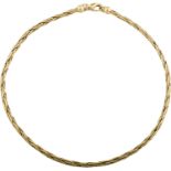 Gelbgoldcollier585-er Gelbgold, ca. 22,4 g. Klassisches Collier, kompakte Kettenglieder mit