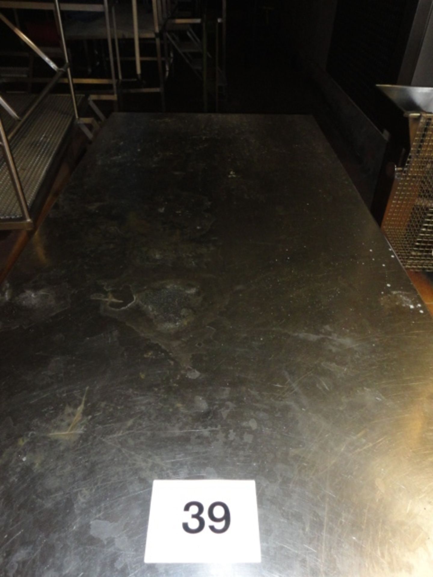 Stainless steel Table approx 1850mm x 900mm wide