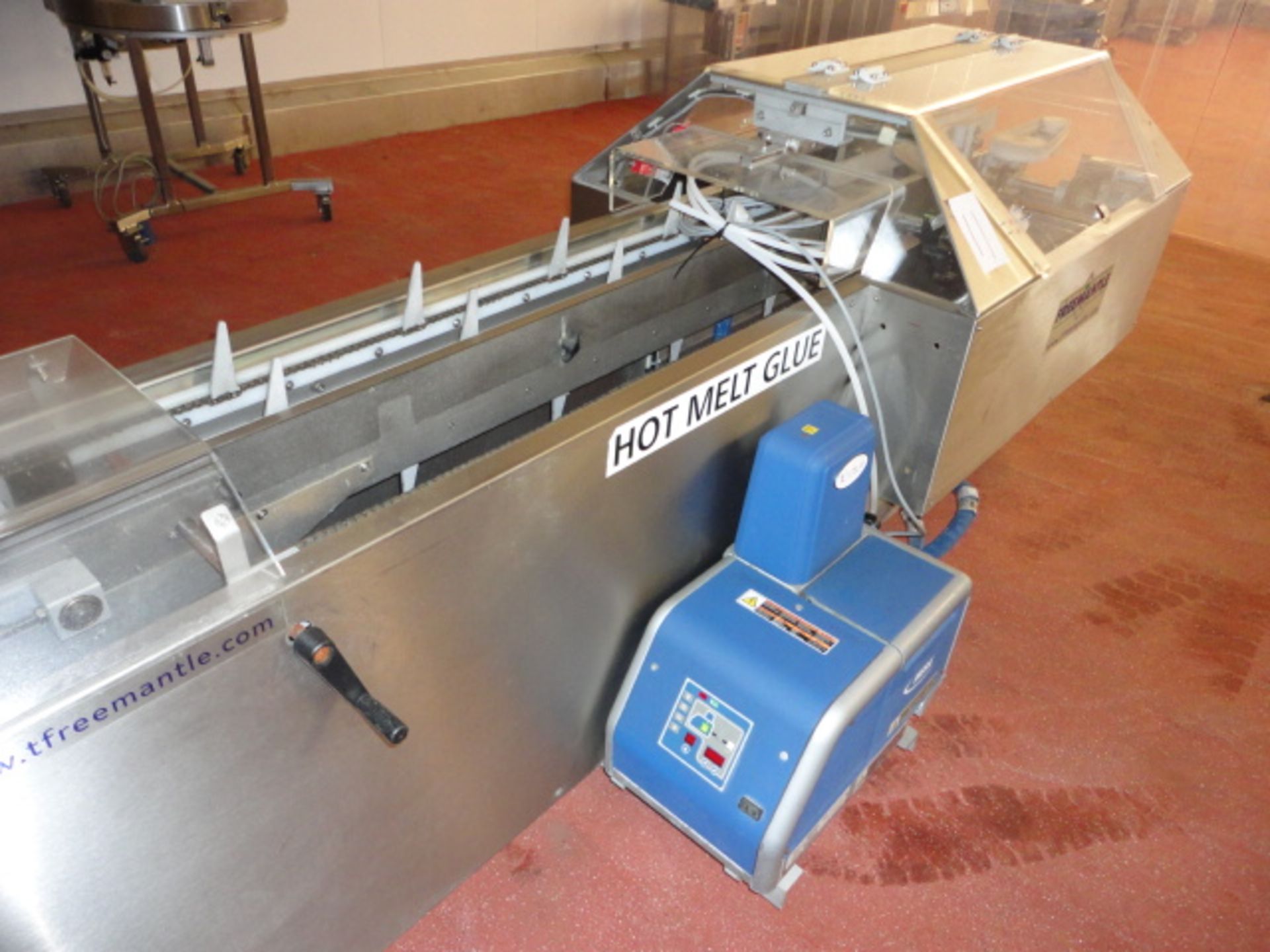 Freemantle 2 flap Carton Sealer model SO5, totally S/s with Nordson glue box LIFT OUT £45 - Image 6 of 7