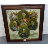 British Heroes - Three Cheers for the Red, White and Blue, 19th century colour lithograph print,