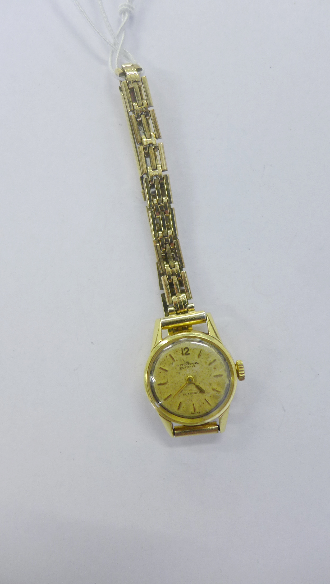 Lady's vintage 18ct gold cased International Watch Company automatic wristwatch, the dial with