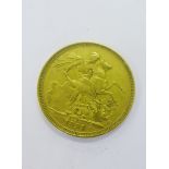 George IV sovereign dated 1821