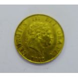 George III gold half sovereign dated 1818