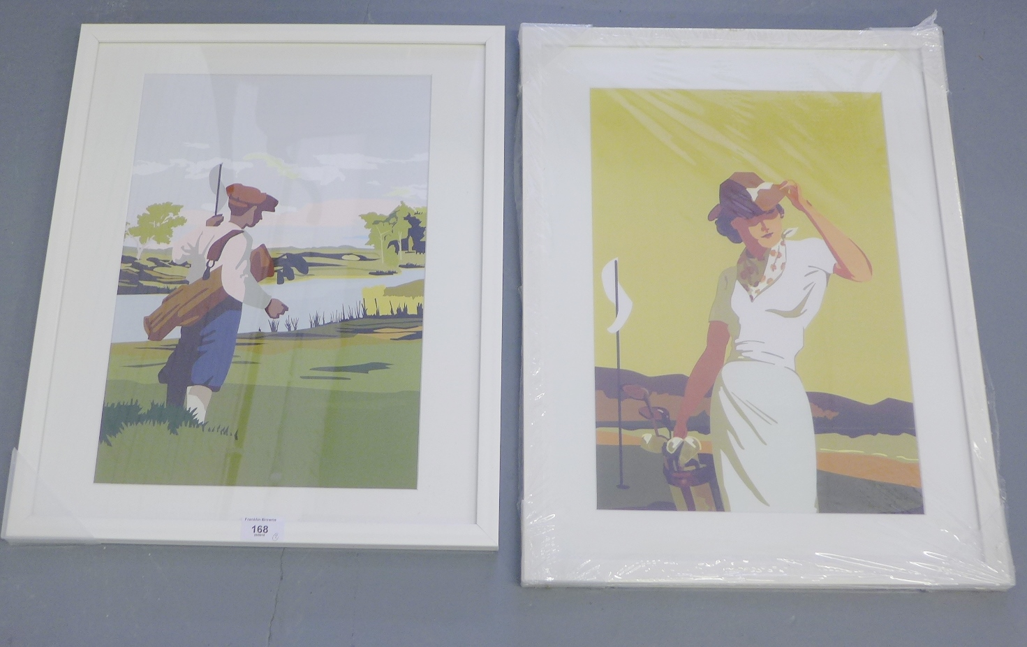 Angus Robertson Framed Prints Golf and Golfer (2) 29 x 43cm