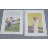 Angus Robertson Framed Prints Golf and Golfer (2) 29 x 43cm