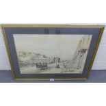 George Reid Princes Street, Edinburgh Ink and watercolour Signed and framed 60 x 42cm