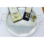 A group of five WWI miniature medals to include a Military Cross together with a General Service