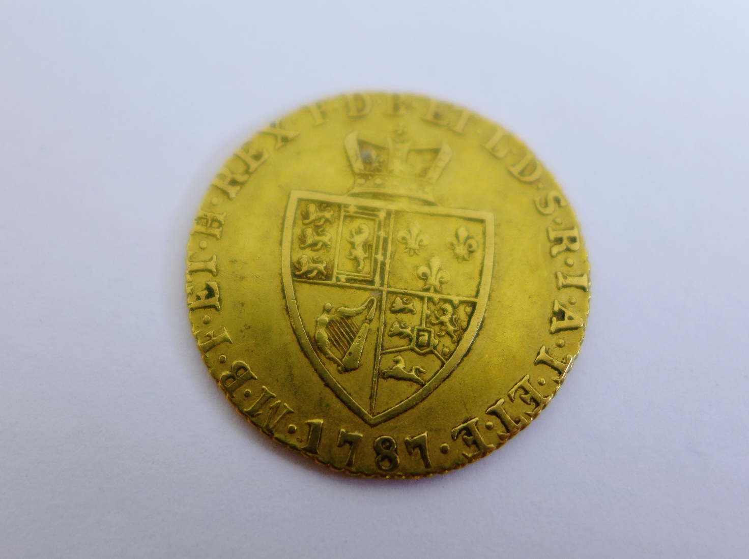 George III gold half guinea, dated 1787 - Image 2 of 2