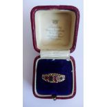 15 carat gold gemset Regard ring, in red leather ring box