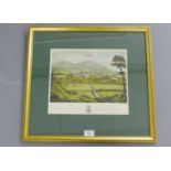 Phesdo: the Seat of Alexander Crombie Esq, framed engraving, 30 x 26cm