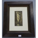 Female nude,  Framed print,  12 x 23cm