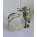 Silver plated novelty bird napkin ring