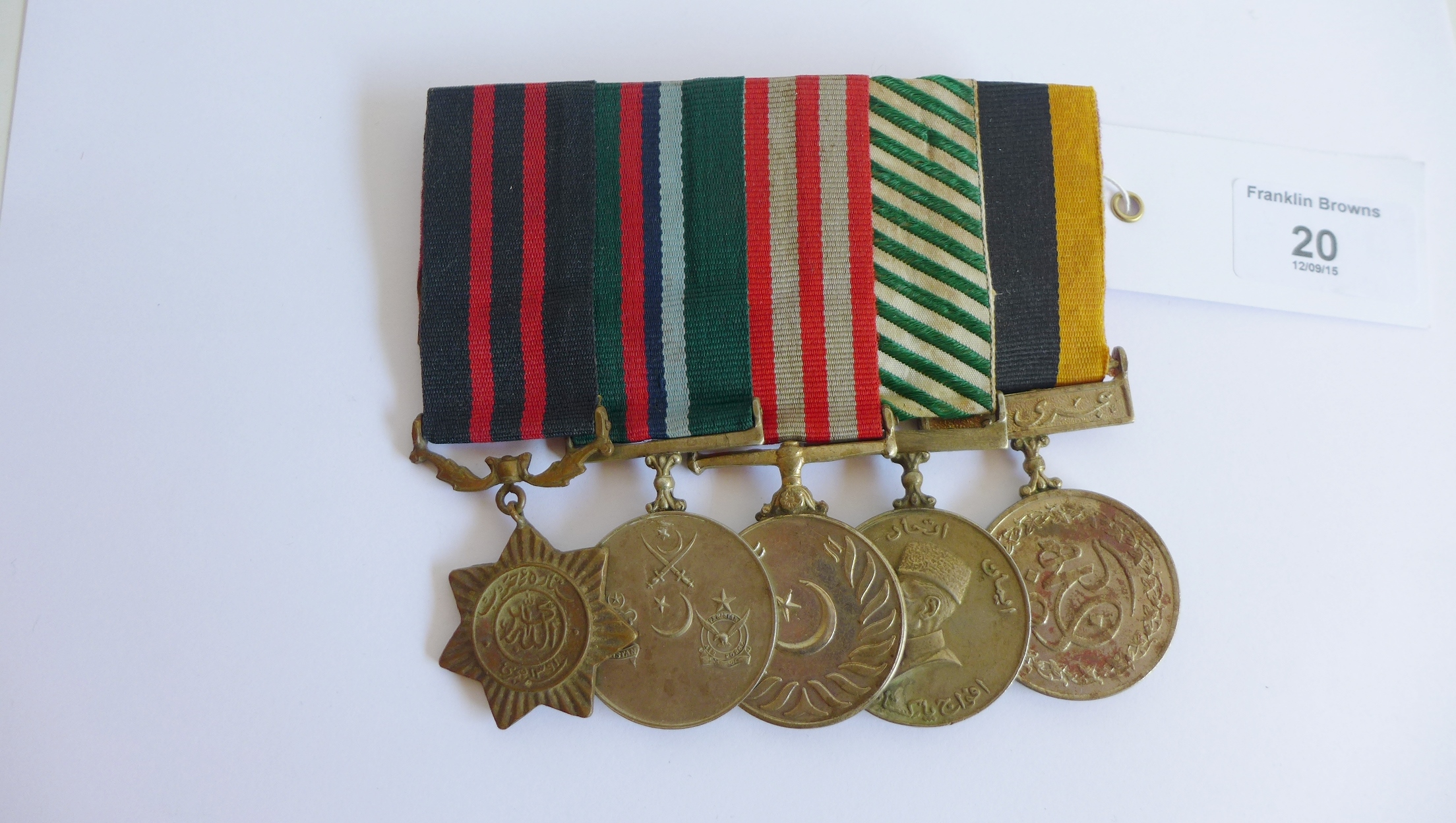 A group of five Pakistan medals with ribbons (5)