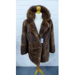 Lady's vintage brown fur jacket