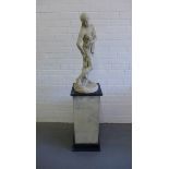 Alix Marquet (French 1875 - 1939) Suzanne au bain plaster figure signed to the base and dated