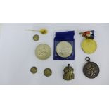 London silver ARP badge together with Queen Victorian 1899 & George V Maundy three pence coins,