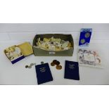 A carton containing a collection of pre decimal and later copper coins, etc (a lot)