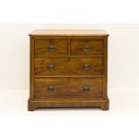 A Victorian mahogany chest of two short and two long drawers, 901 x 51.5 x 84cm approx.